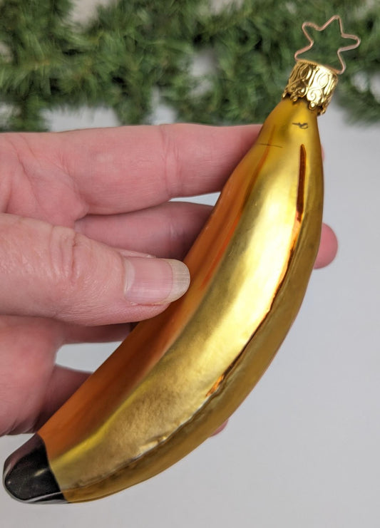 Banana Inge Glas Retired Old World Christmas Ornament