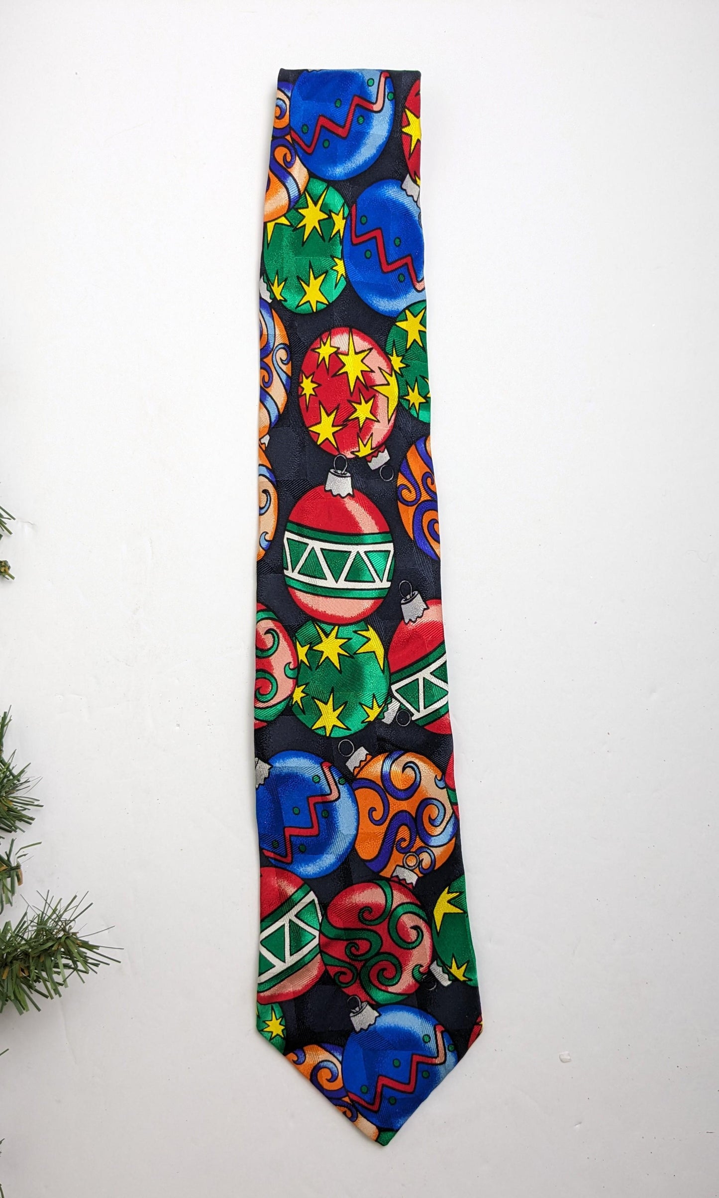 Men's Silk Christmas Ornament Necktie