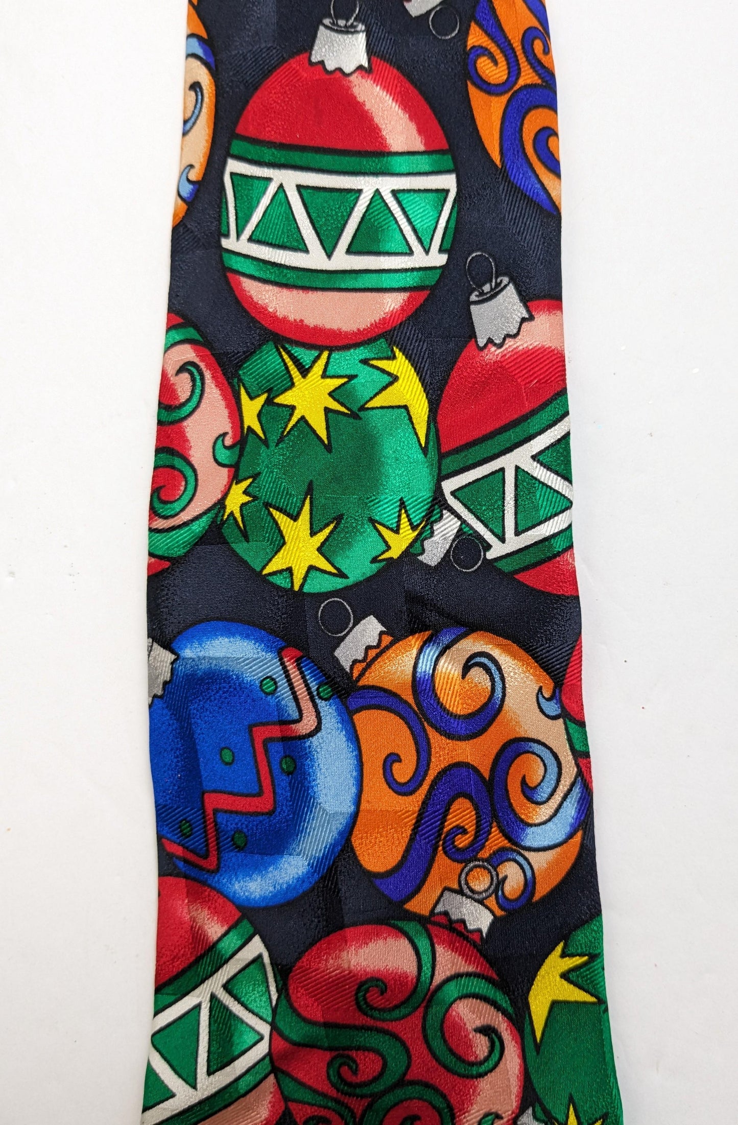 Men's Silk Christmas Ornament Necktie