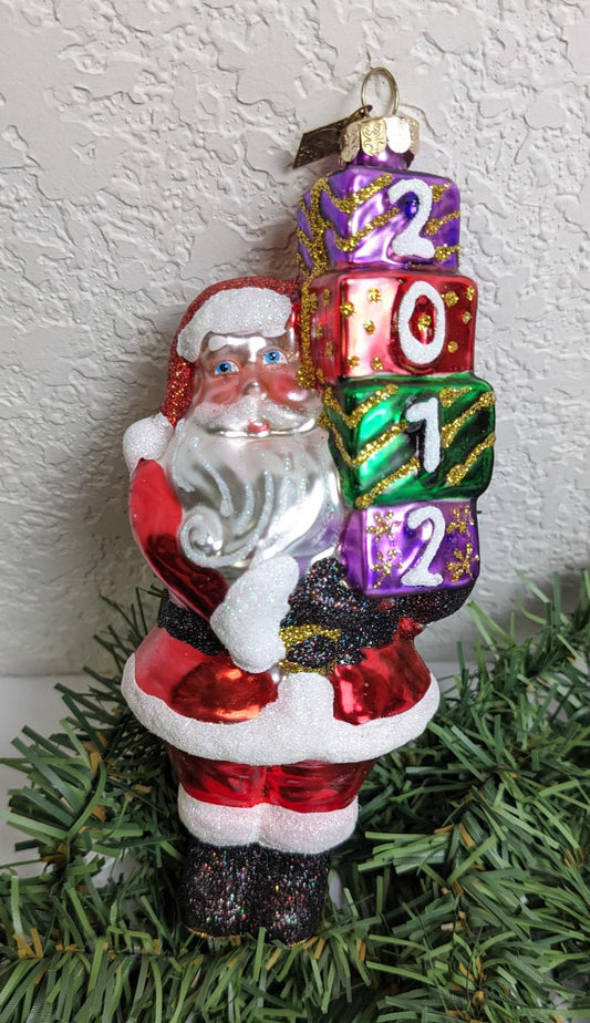 Santa Claus 2012 Large Glass Radko Christmas Ornament