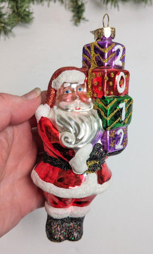 Santa Claus 2012 Large Glass Radko Christmas Ornament