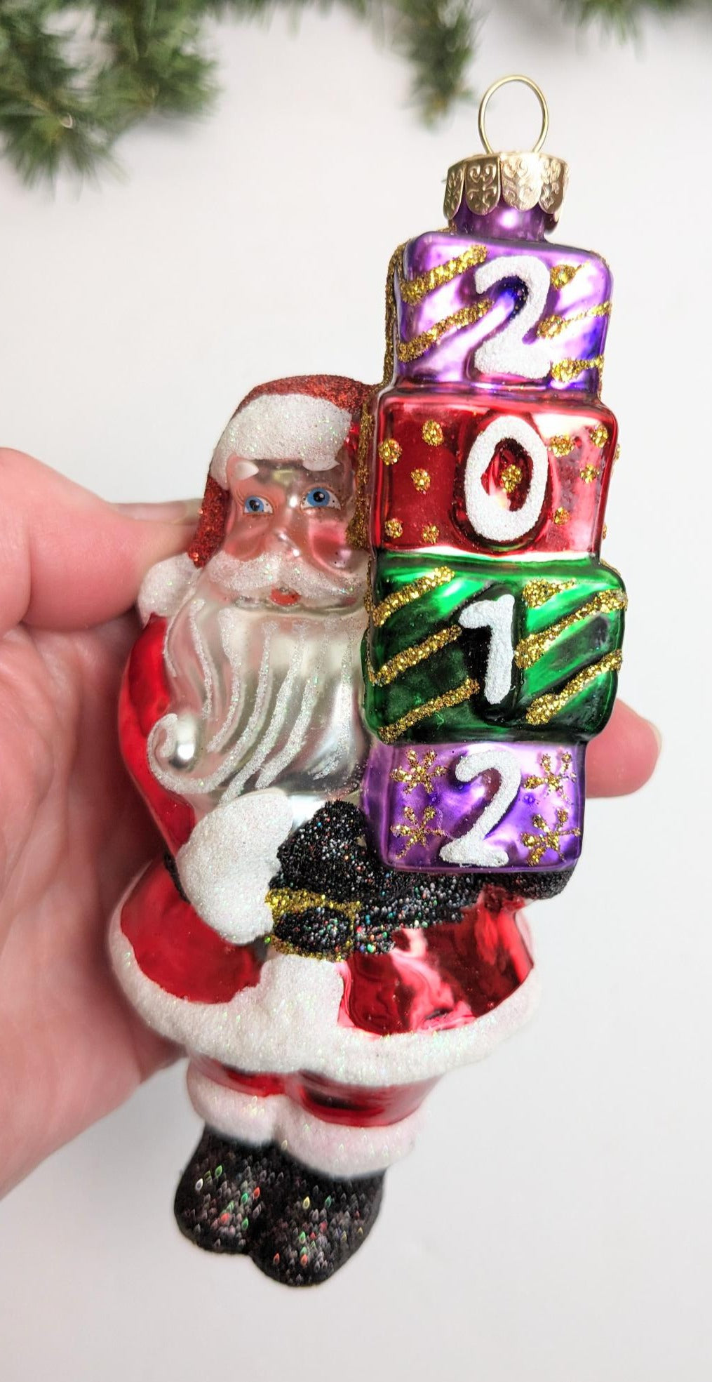 Santa Claus 2012 Large Glass Radko Christmas Ornament