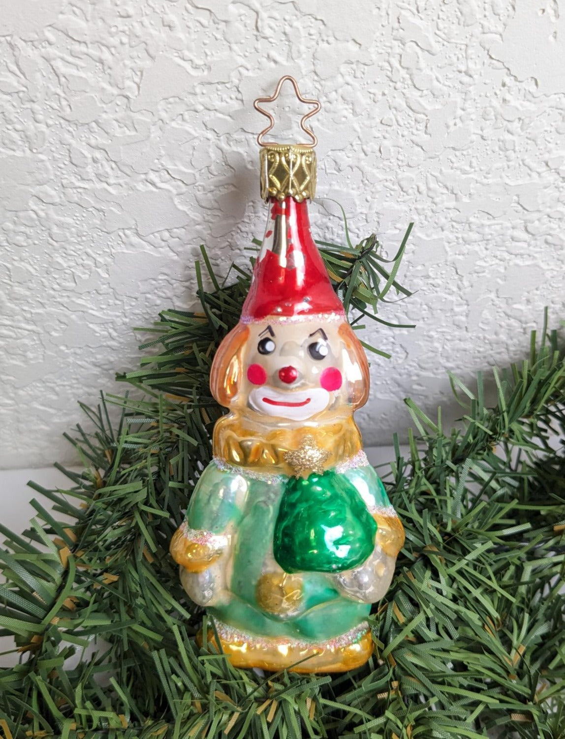 Clown Inge Glas Retired Old World Christmas Ornament