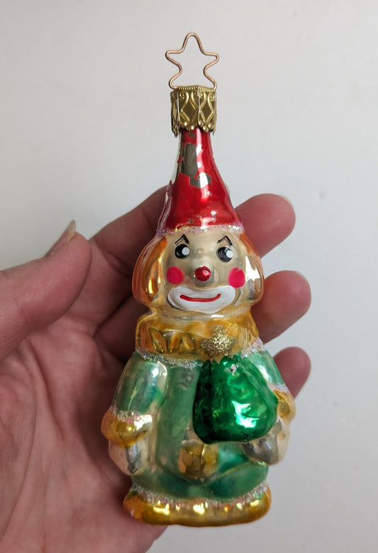 Clown Inge Glas Retired Old World Christmas Ornament