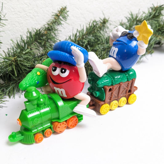 M&M Train Christmas Candy Tube Topper Toys