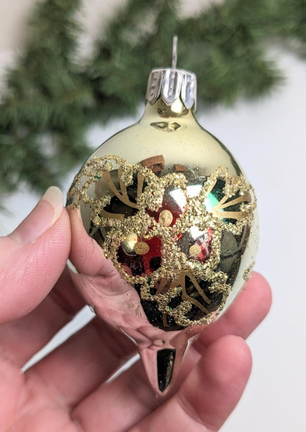 Vintage Glass Christmas Ornament Set
