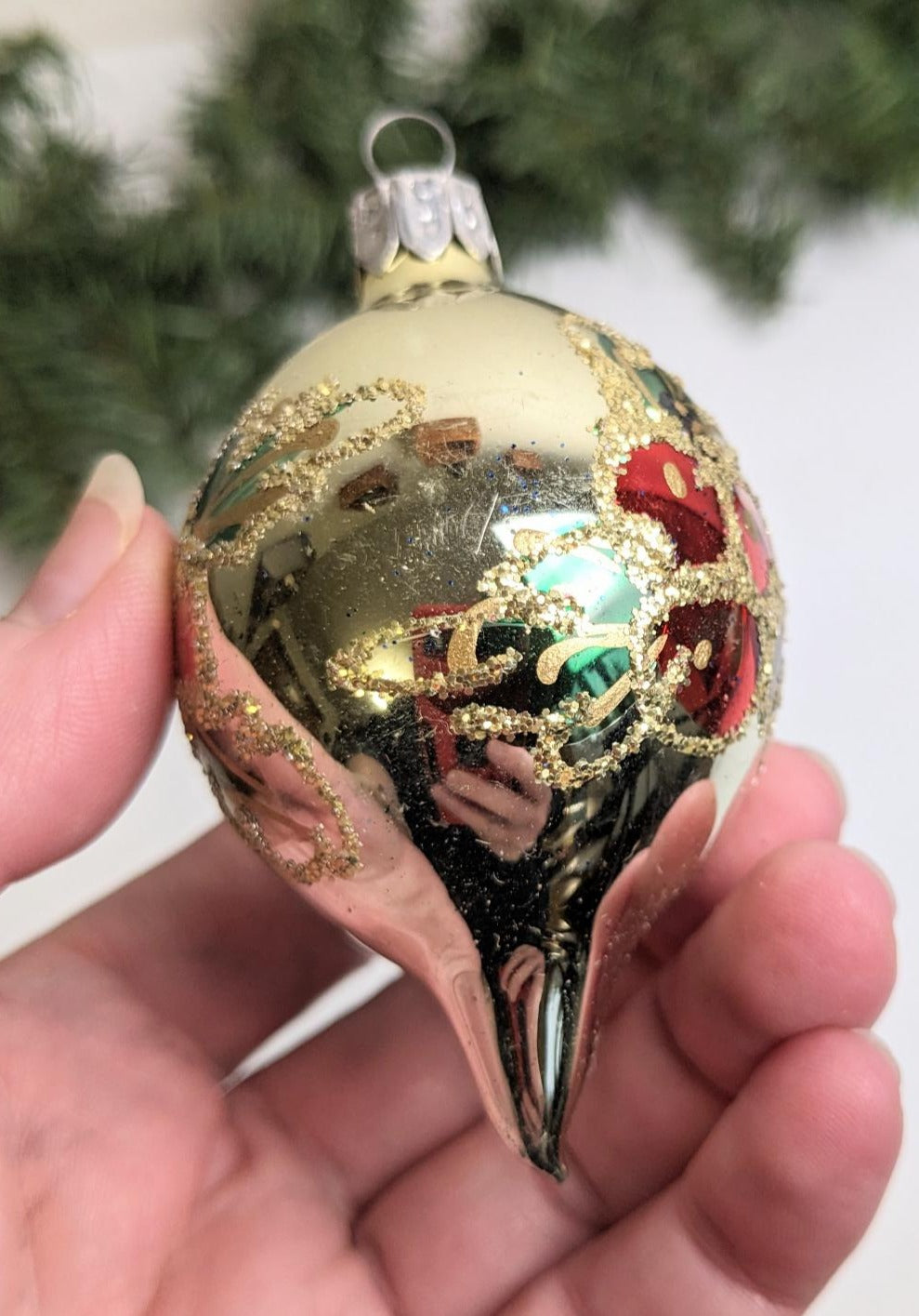 Vintage Glass Christmas Ornament Set