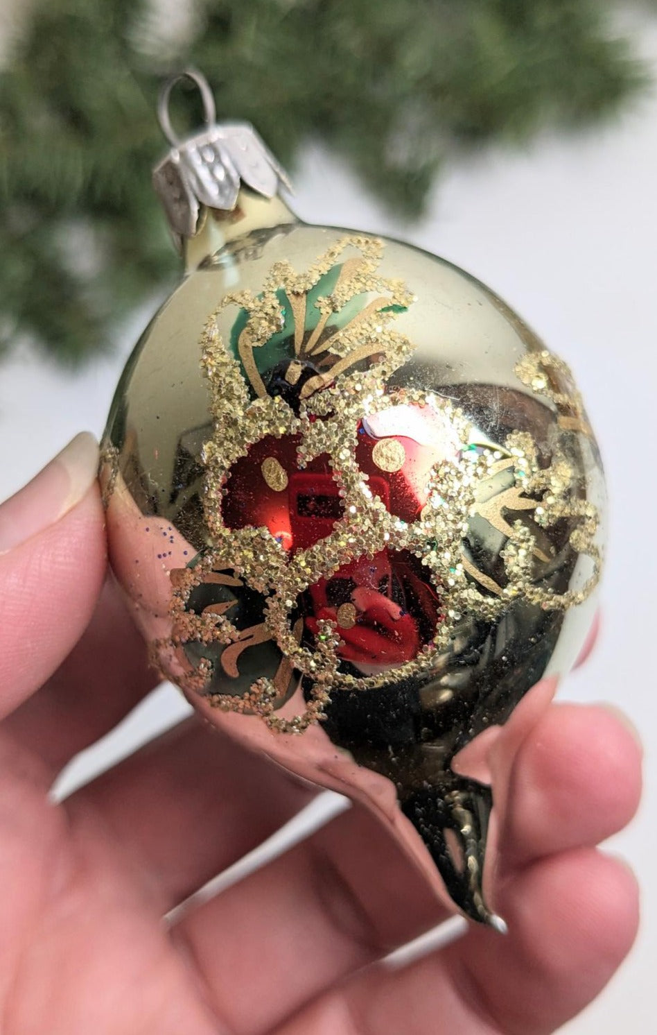 Vintage Glass Christmas Ornament Set