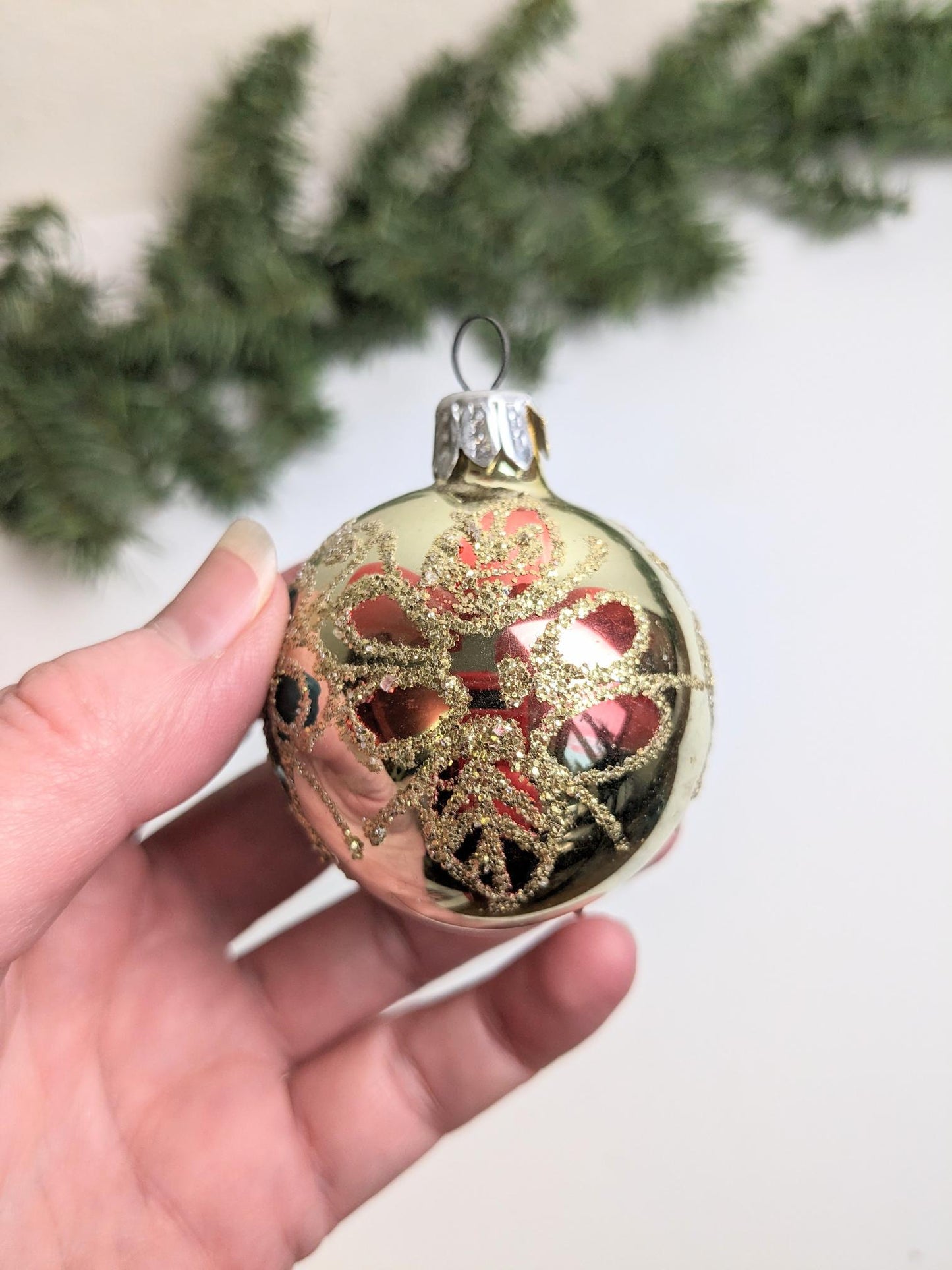 Vintage Glass Christmas Ornament Set