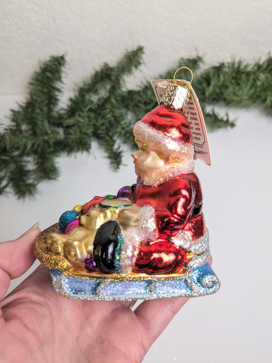 Santa Baby RETIRED Baby's First Christmas Old World Christmas Ornament