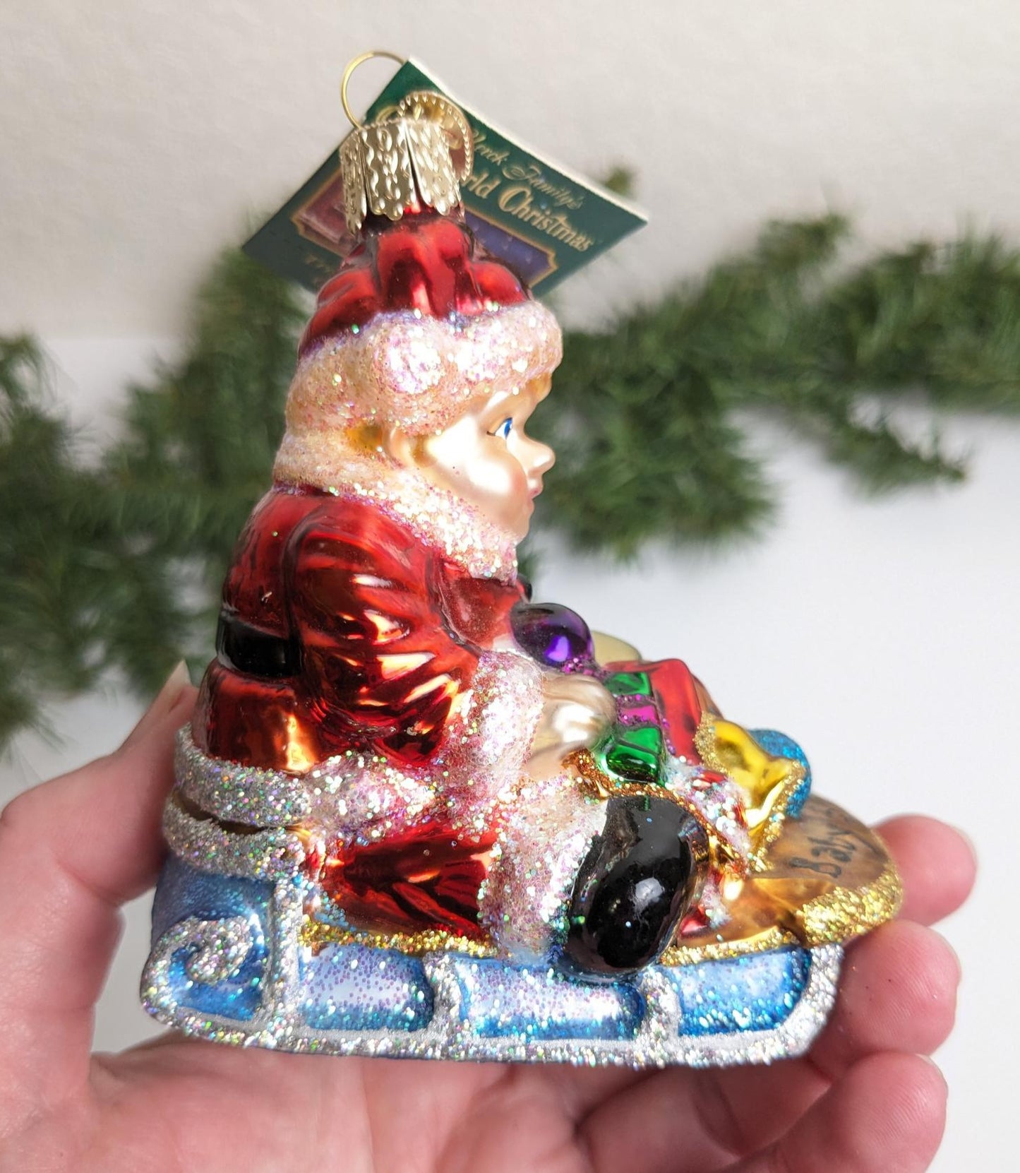 Santa Baby RETIRED Baby's First Christmas Old World Christmas Ornament