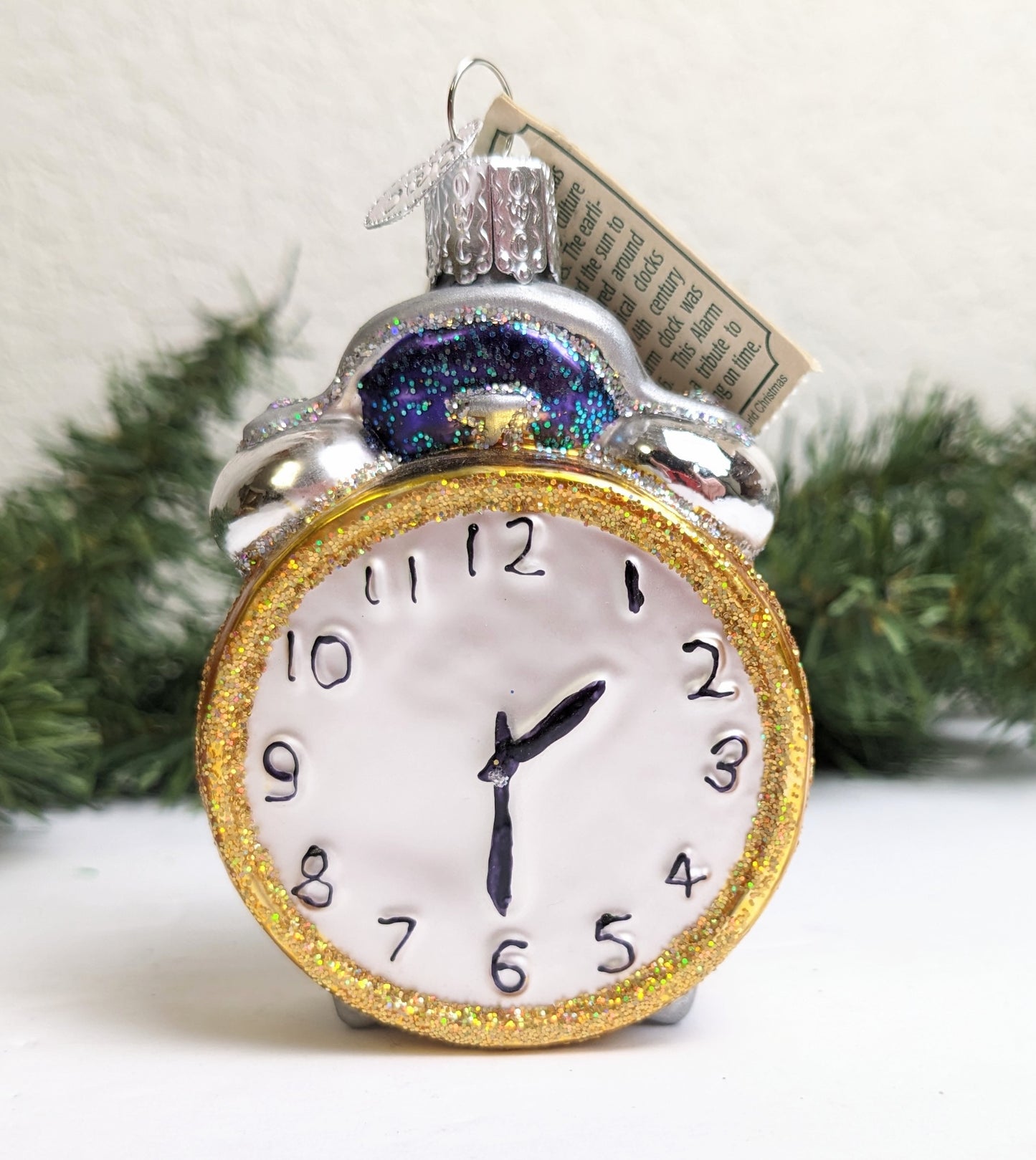 Alarm Clock Retired Old World Christmas Ornament