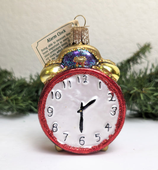 Alarm Clock Retired Old World Christmas Ornament