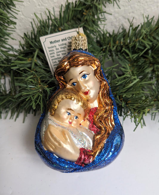 Mother and Child Retired Old World Christmas Ornament