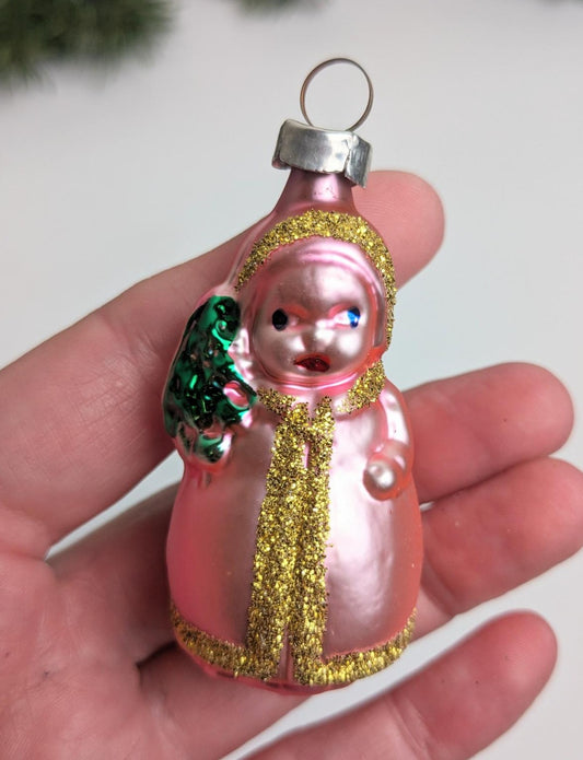 Baby Doll with Tree Inge Glas Retired Old World Christmas Ornament