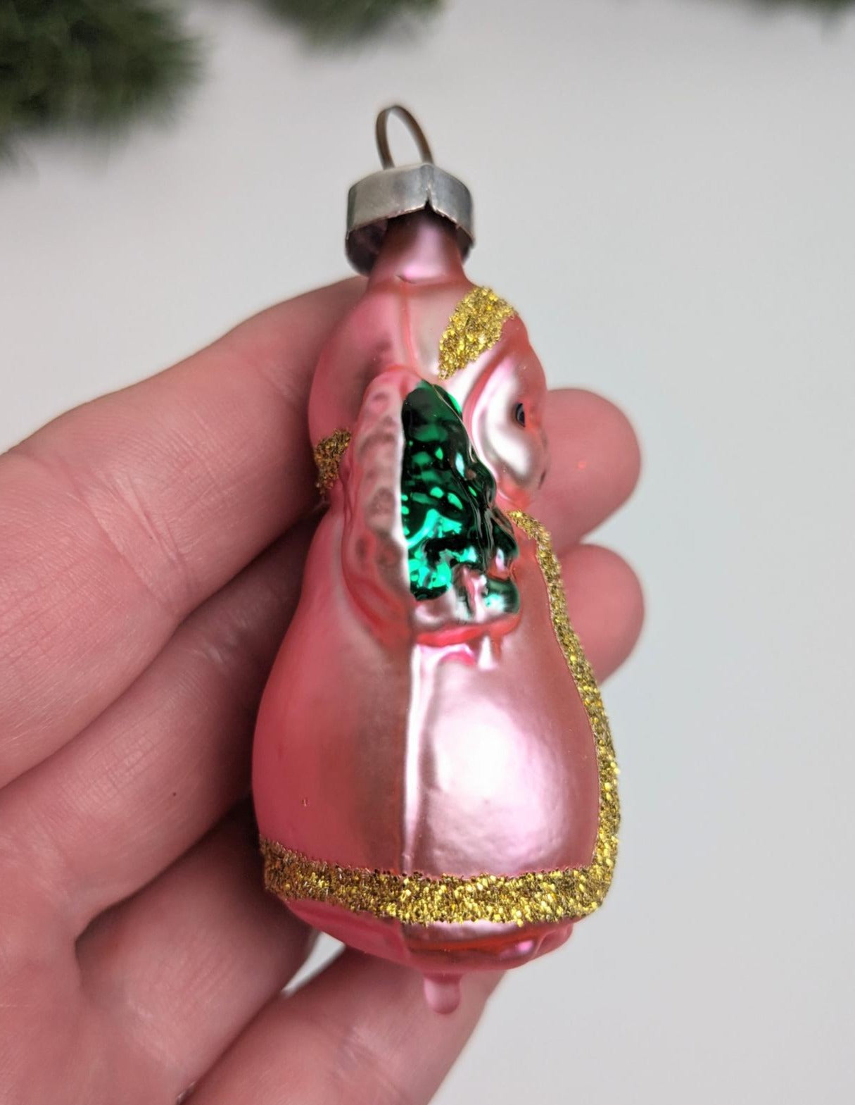 Baby Doll with Tree Inge Glas Retired Old World Christmas Ornament