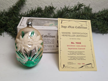 Bavarian Edelweiss Inge Glas Retired Old World Christmas Ornament