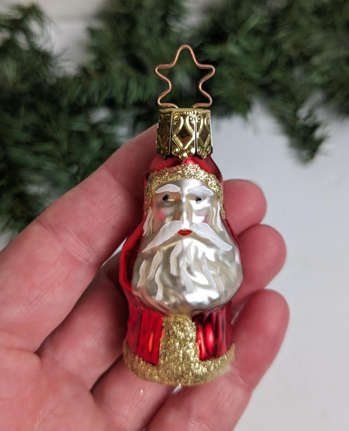 Santa Claus Inge Glas Retired Old World Christmas Ornament