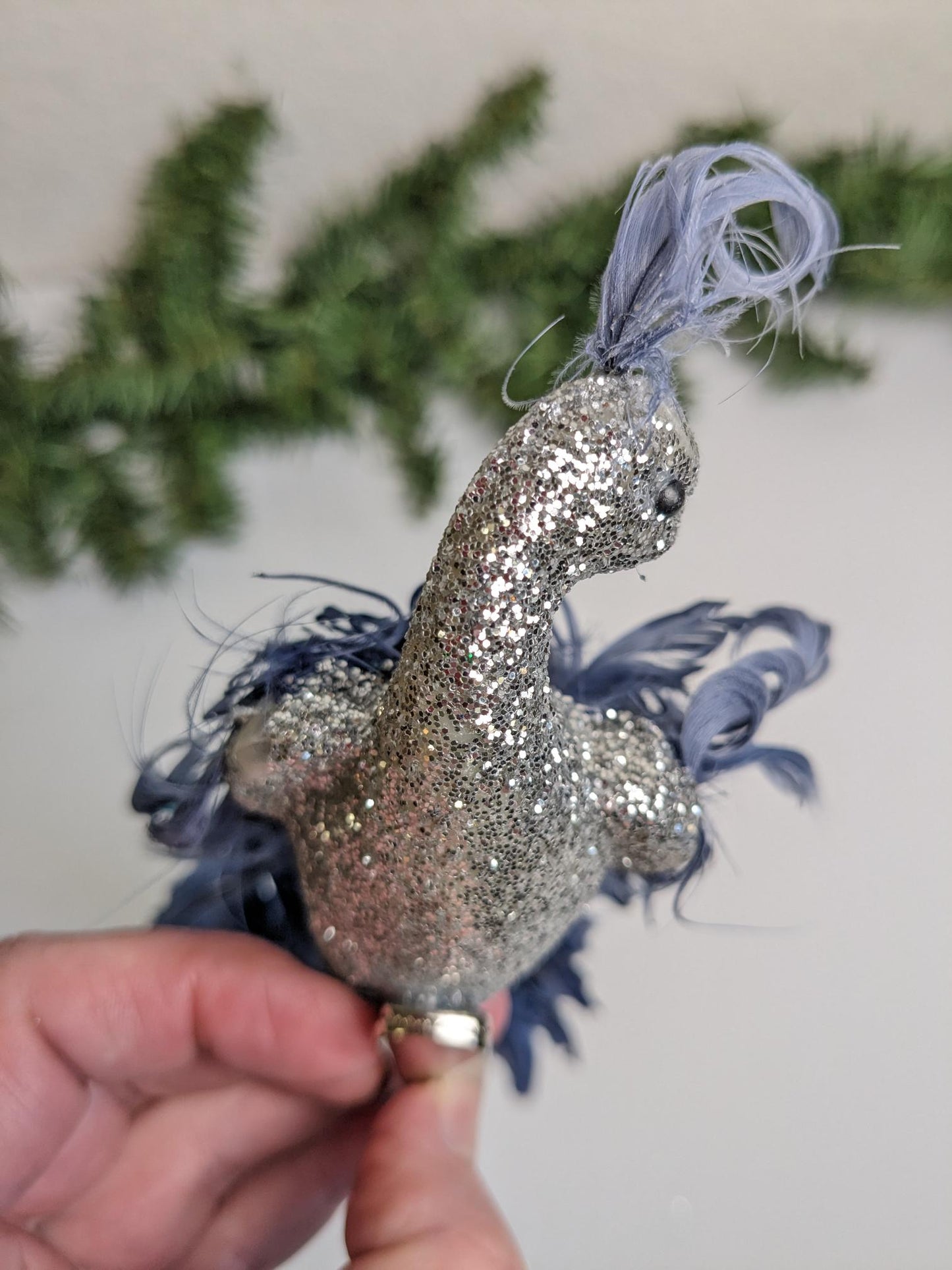 Peacock Clip Christmas Ornament