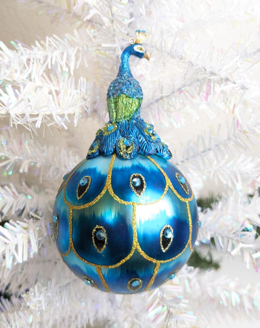 New Peacock Christmas Ornament