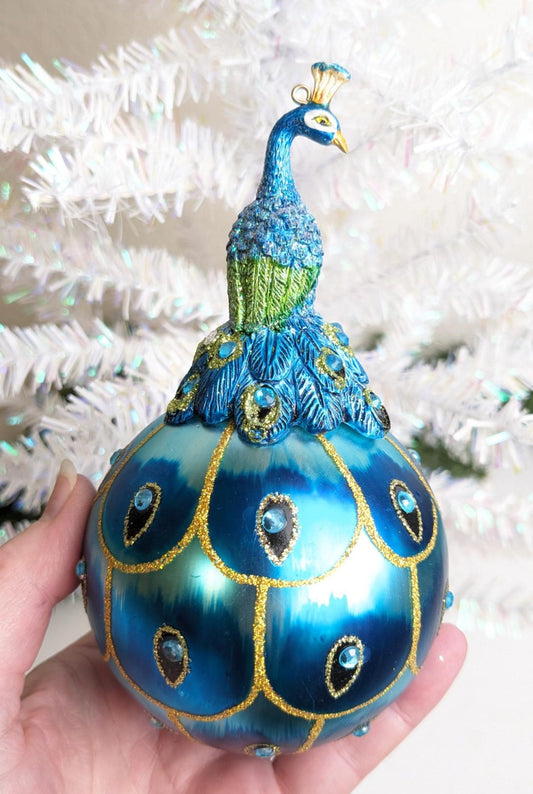 New Peacock Christmas Ornament