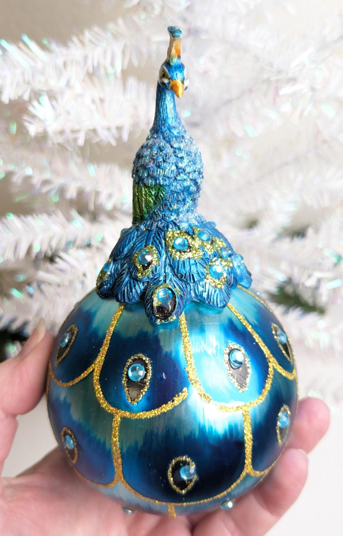 New Peacock Christmas Ornament