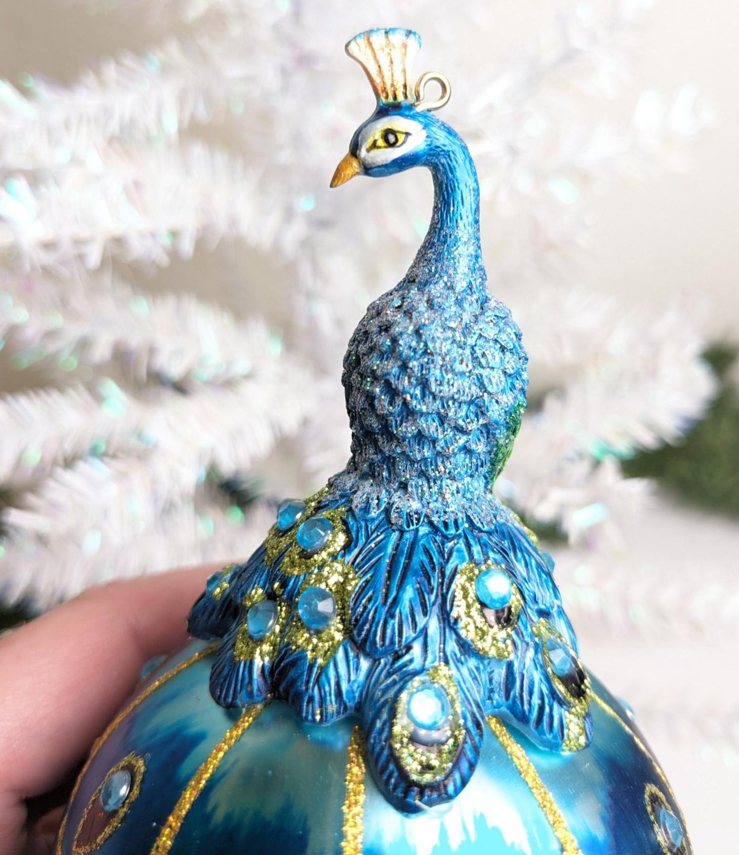 New Peacock Christmas Ornament