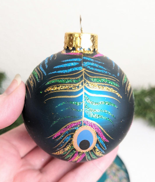 Peacock Christmas Ornament Set