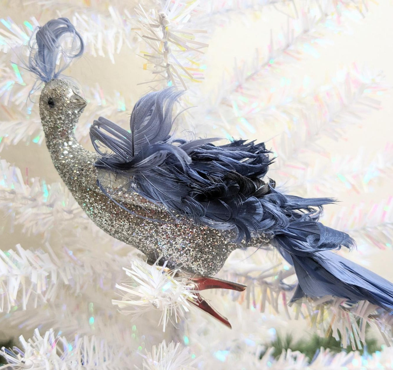 Peacock Clip Christmas Ornament