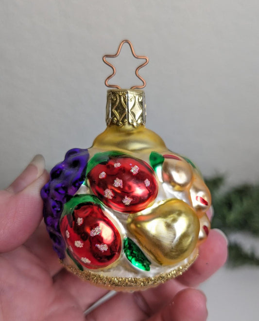 Fruit Basket Inge Glas Retired Old World Christmas Ornament