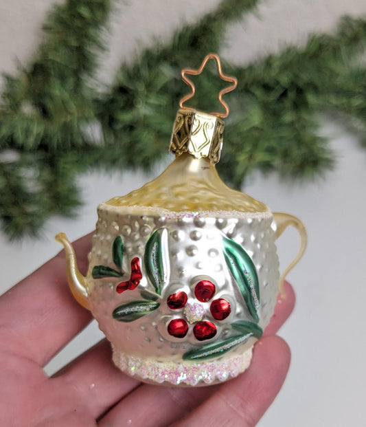 Teapot Inge Glas Retired Old World Christmas Ornament