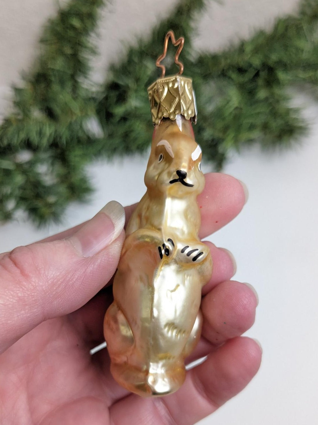 Bunny Rabbit Inge Glas Retired Old World Christmas Ornament