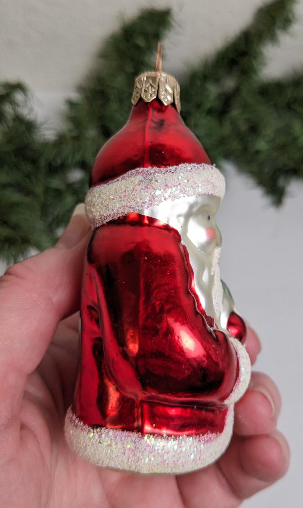 Santa Claus with Tree Tannenbaum Christmas Ornament