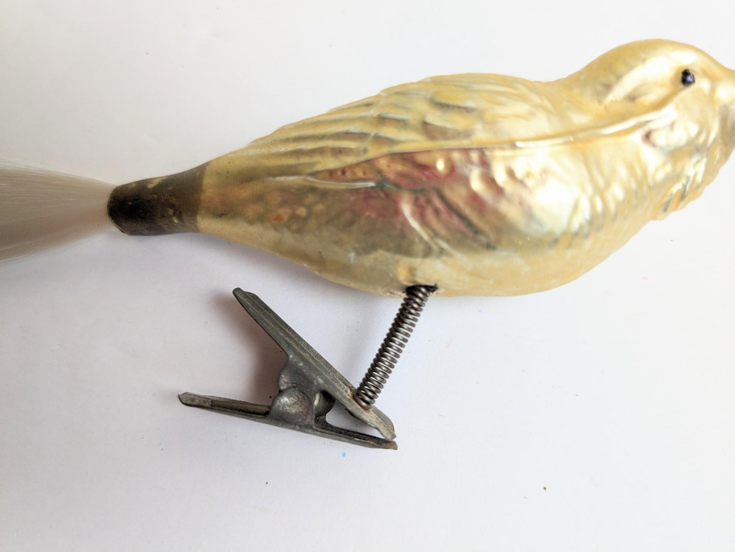 Vintage Bird Clip Christmas Ornament Made in Germany