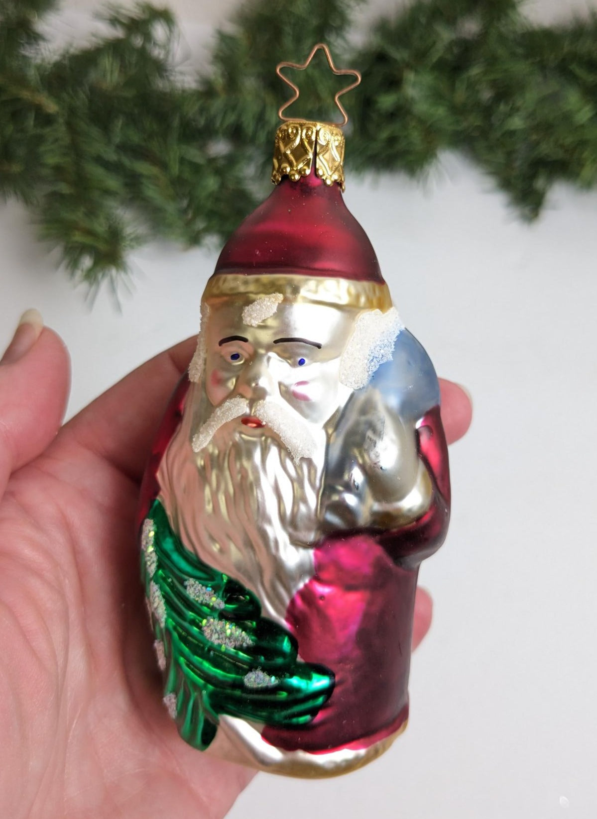 Santa Claus Inge Glas Retired Old World Christmas Ornament