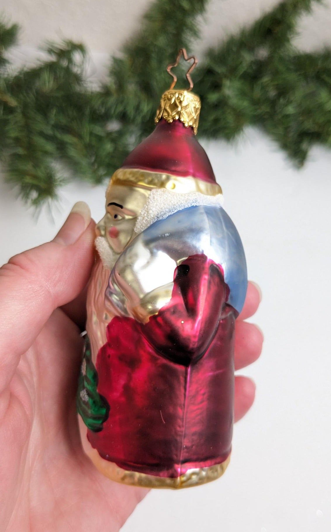 Santa Claus Inge Glas Retired Old World Christmas Ornament