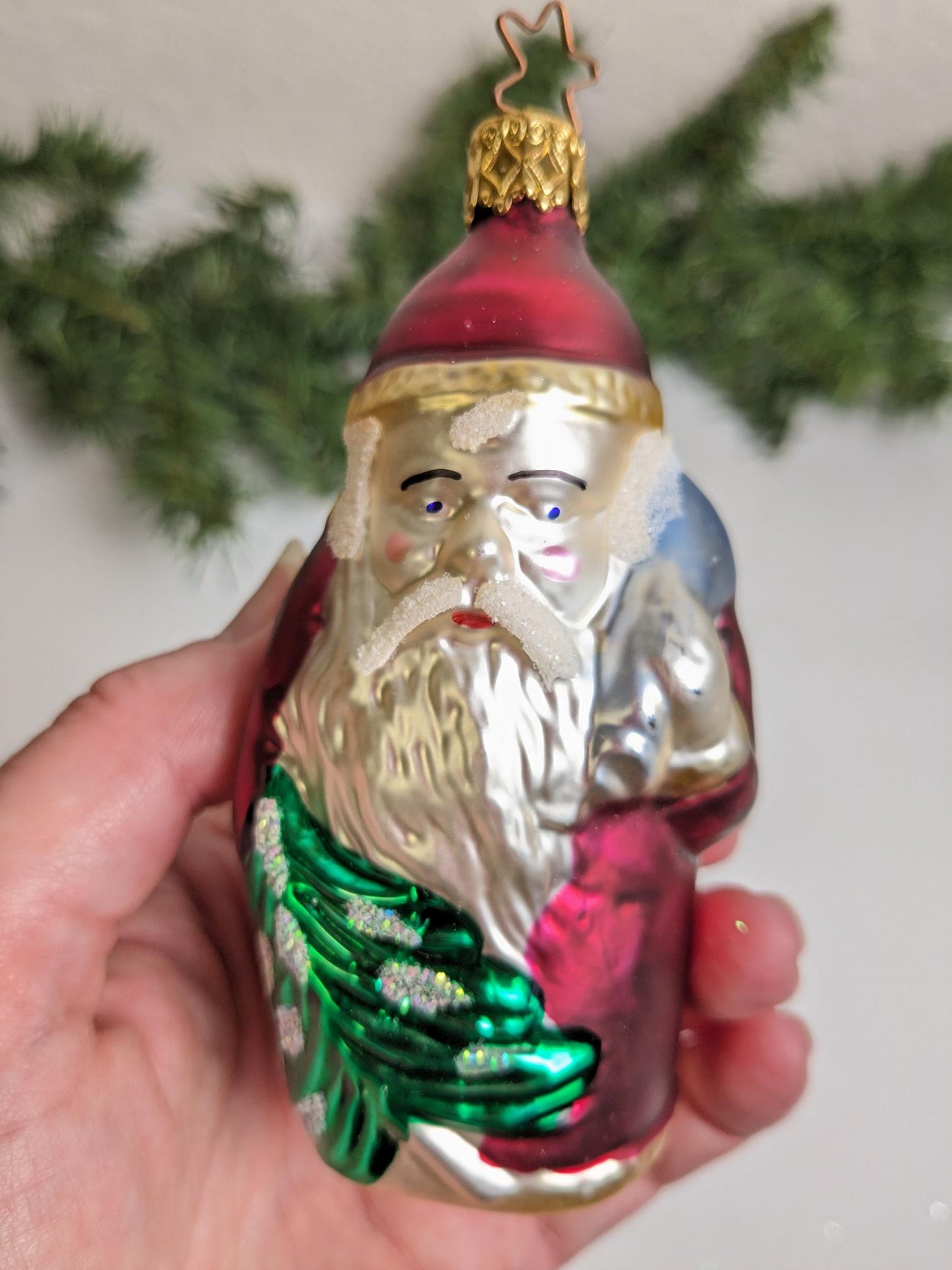 Santa Claus Inge Glas Retired Old World Christmas Ornament