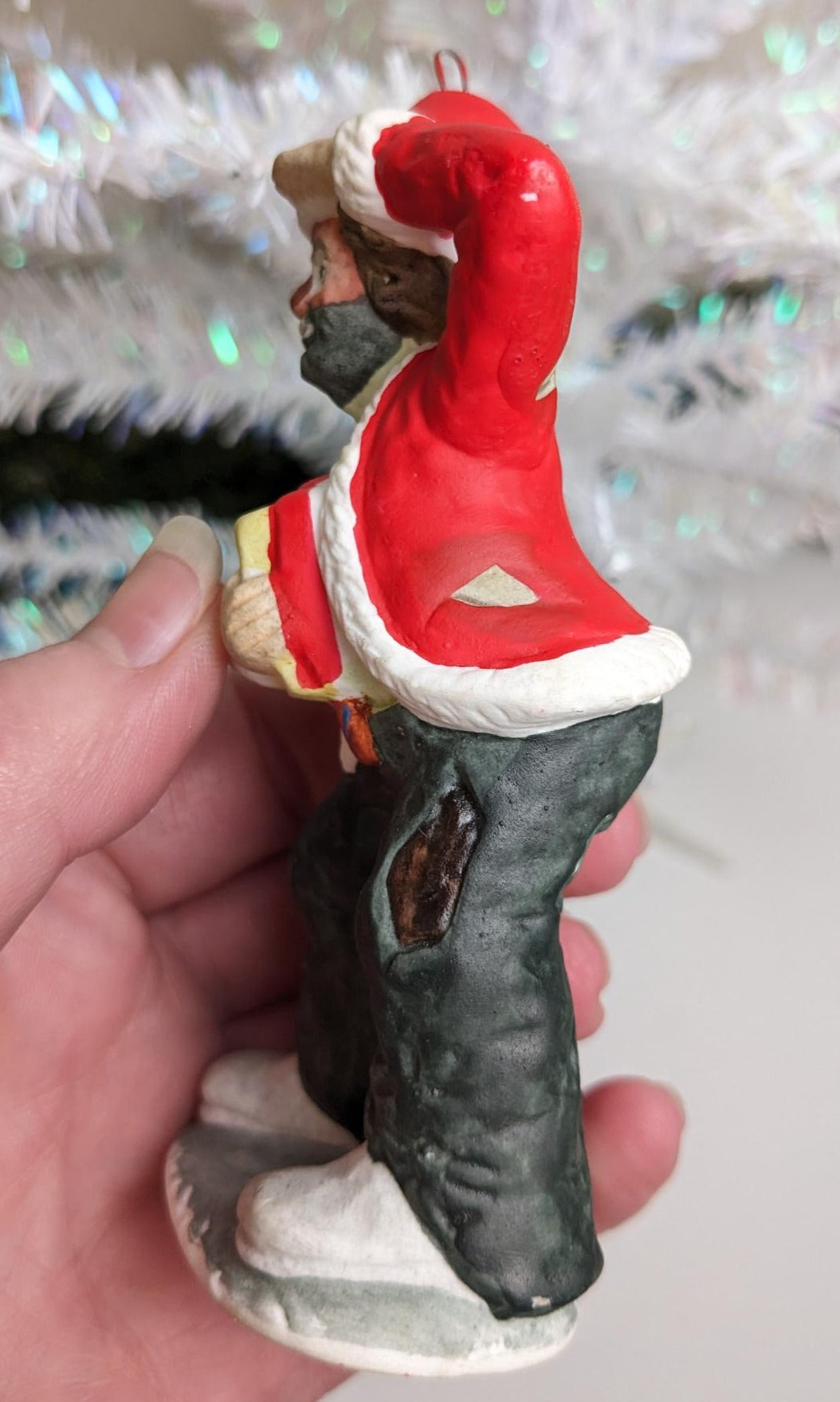 Vintage Clown with Gift Flambo Christmas Ornament