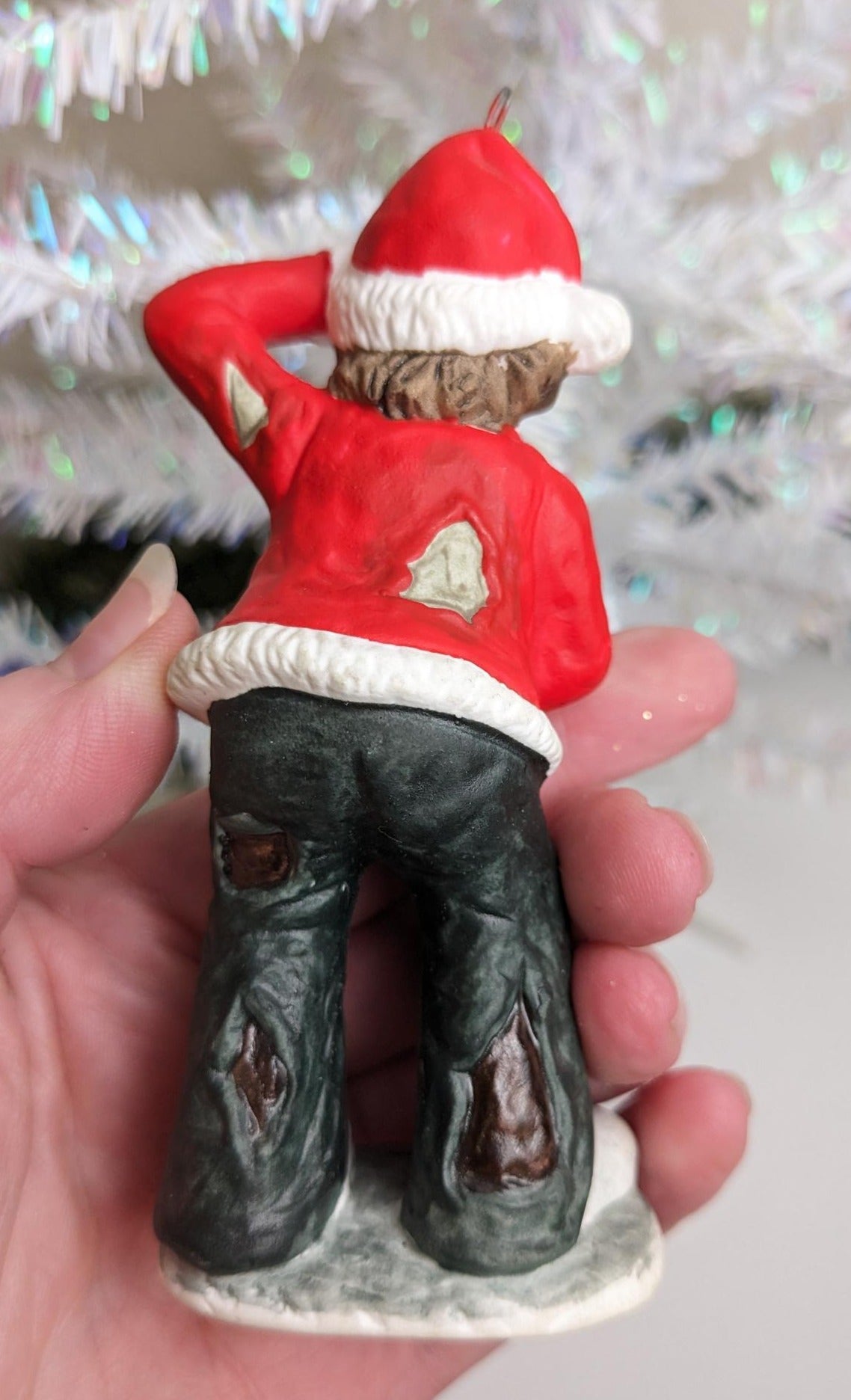 Vintage Clown with Gift Flambo Christmas Ornament