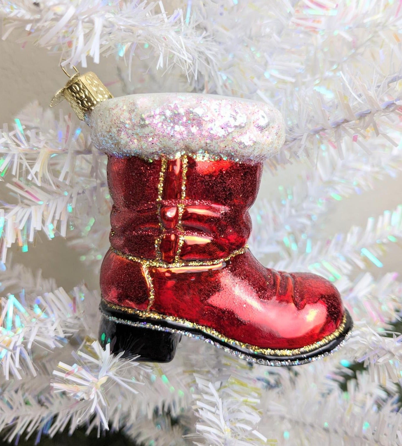 Santa's Boot Old World Christmas Ornament