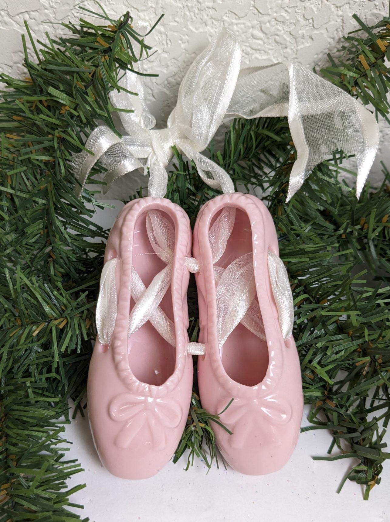 Pink Ballet Slippers Toe Shoes Christmas Ornament