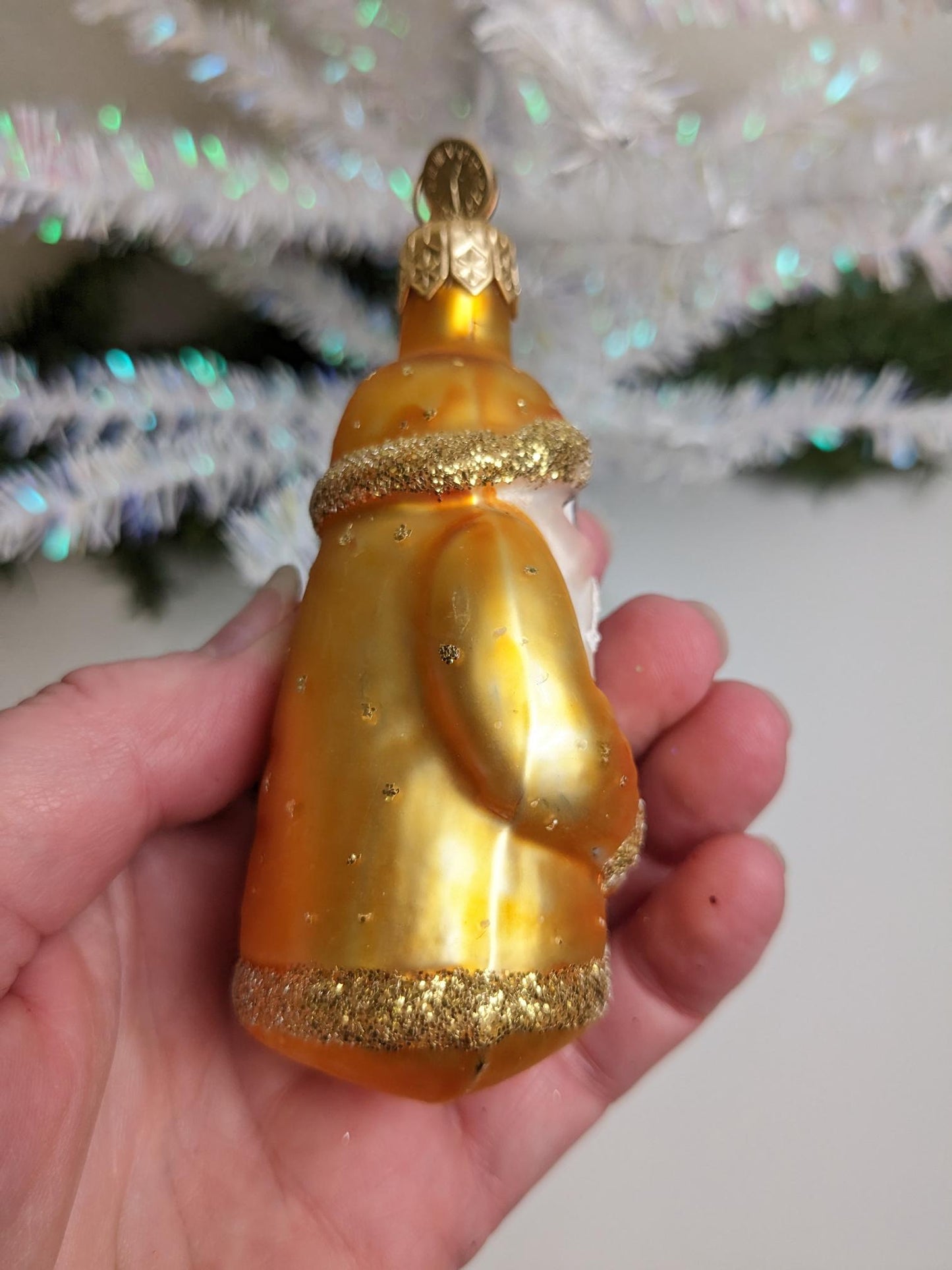 Santa Claus with Tree Dept 56 Christmas Ornament Made in Poland