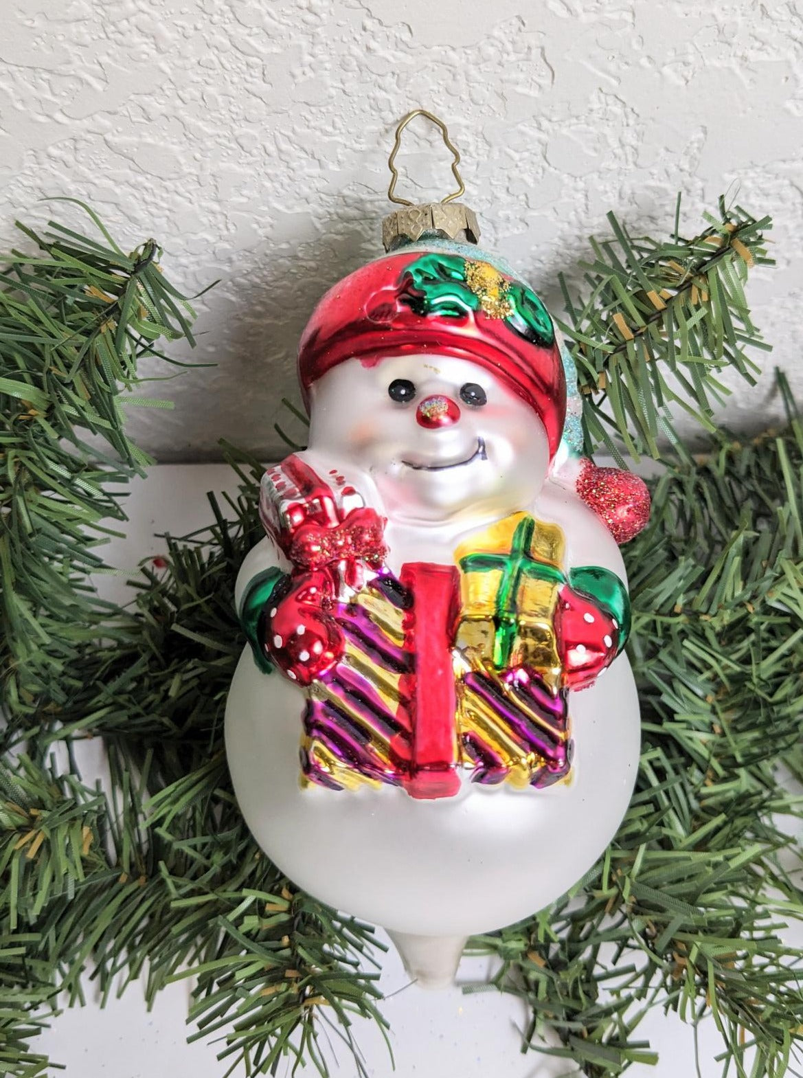 Vintage 1998 BK Snowman Christmas Ornament