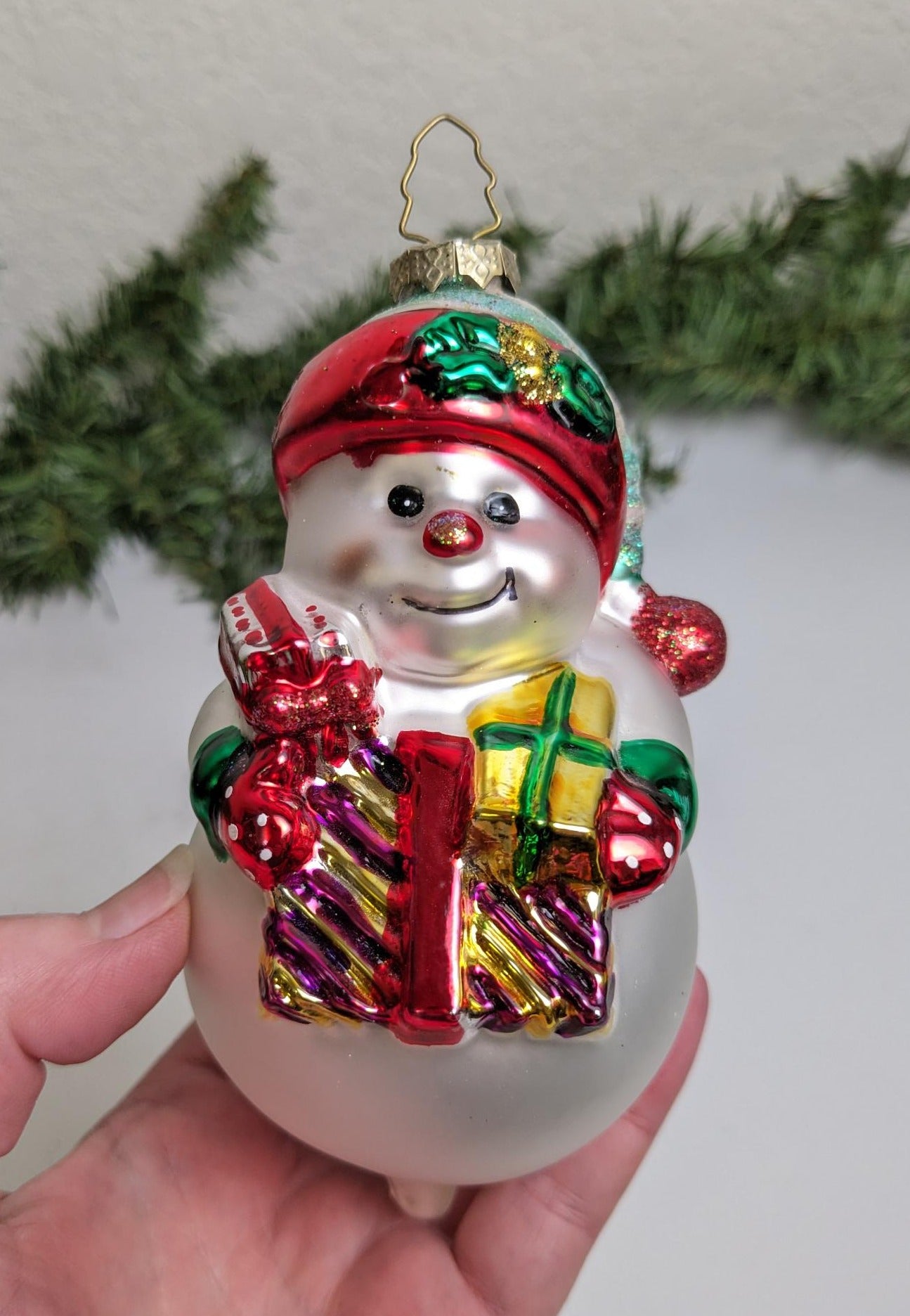 Vintage 1998 BK Snowman Christmas Ornament