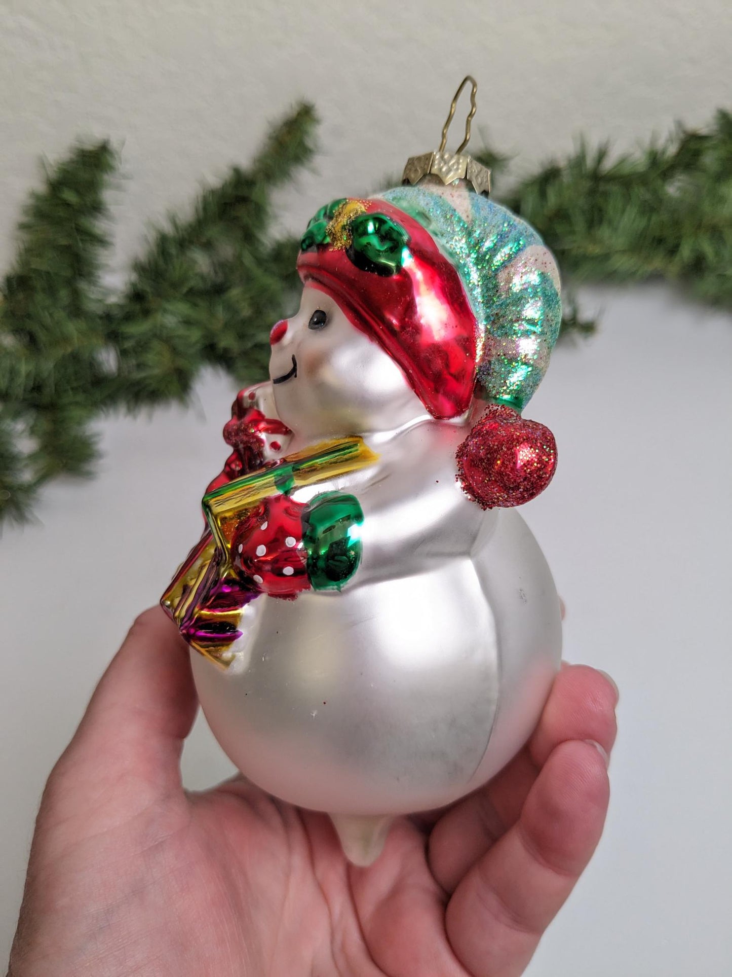 Vintage 1998 BK Snowman Christmas Ornament