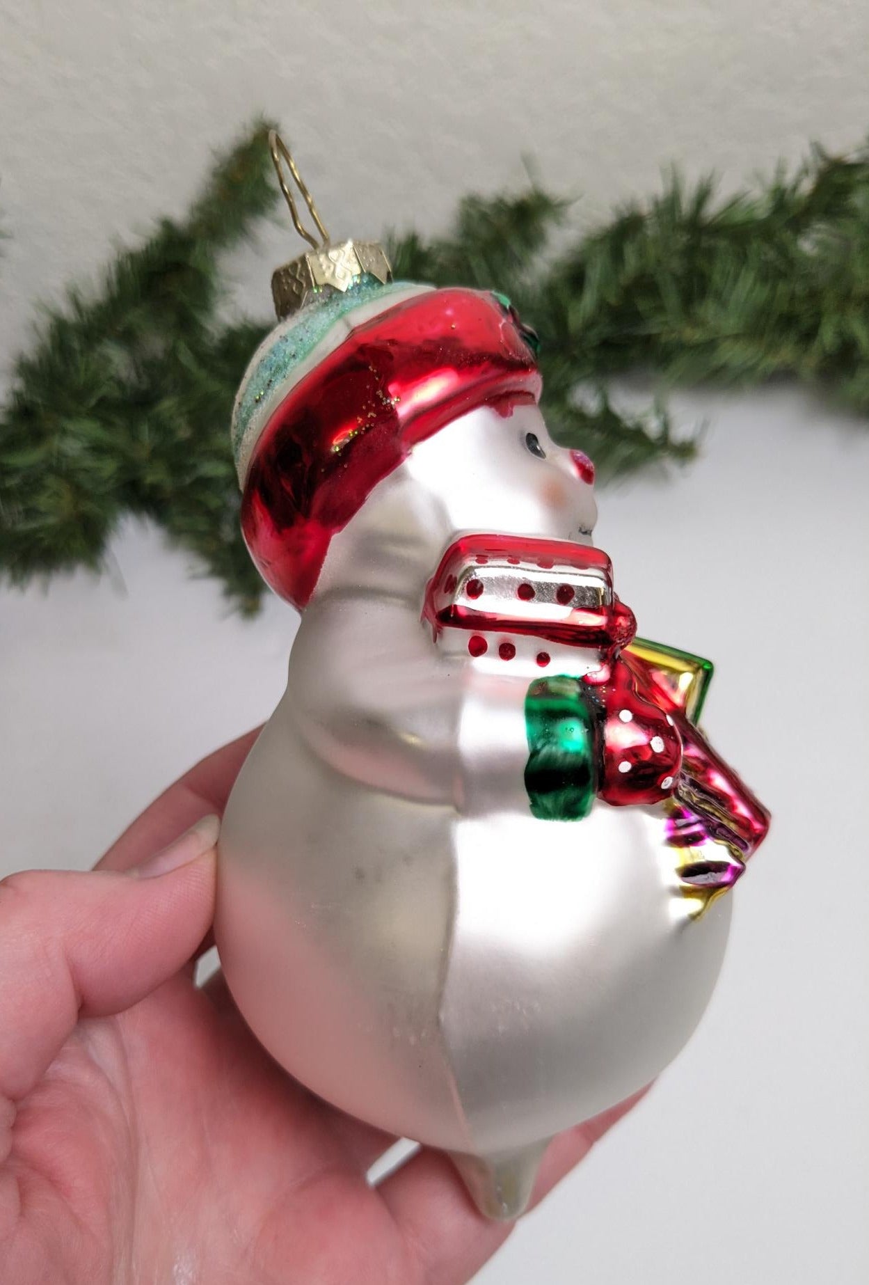 Vintage 1998 BK Snowman Christmas Ornament