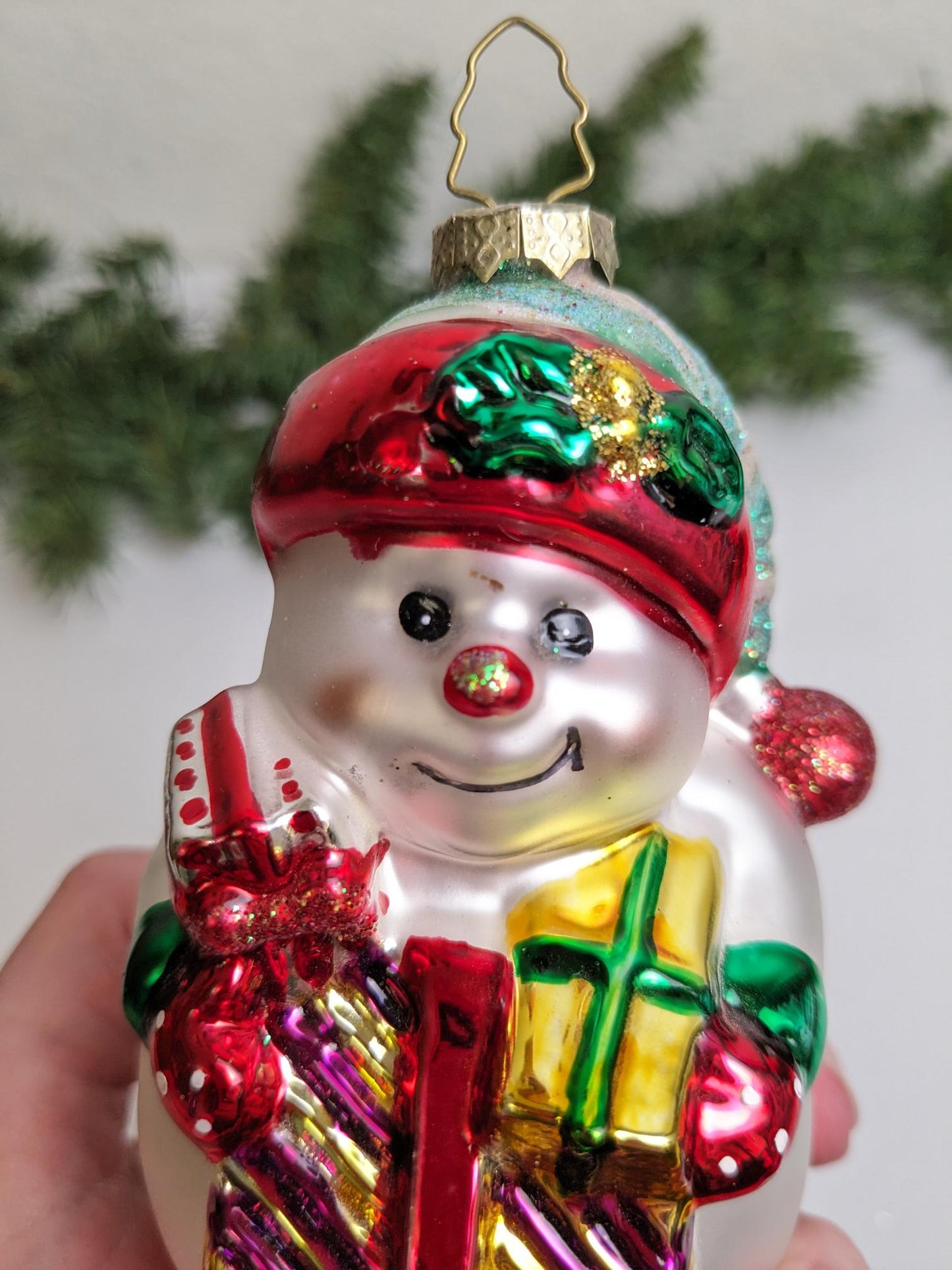 Vintage 1998 BK Snowman Christmas Ornament