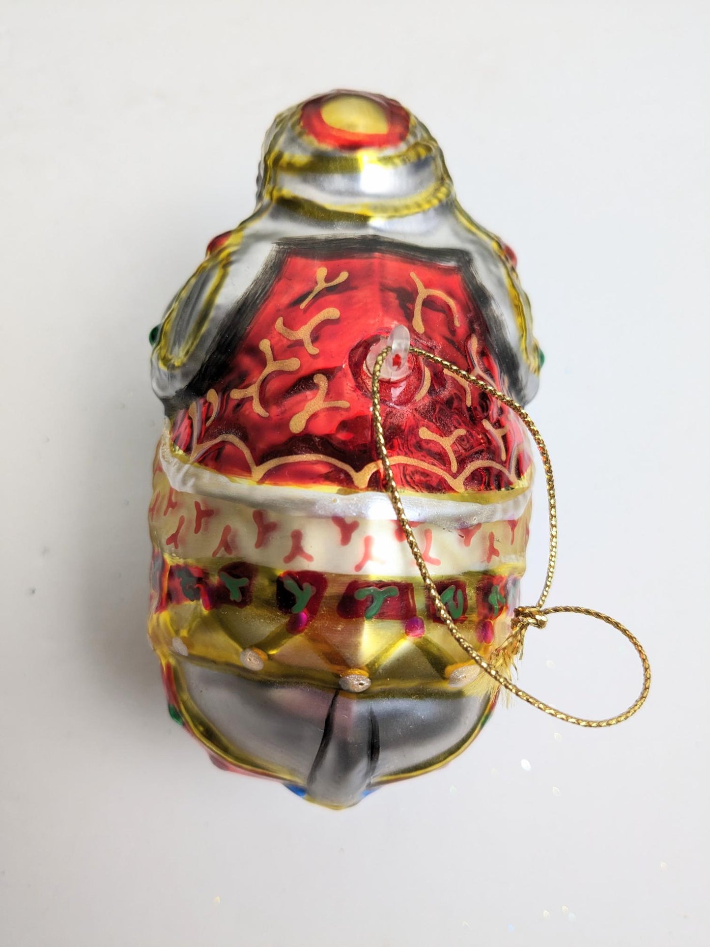 Vintage Indian Blown Glass Elephant Christmas Ornament