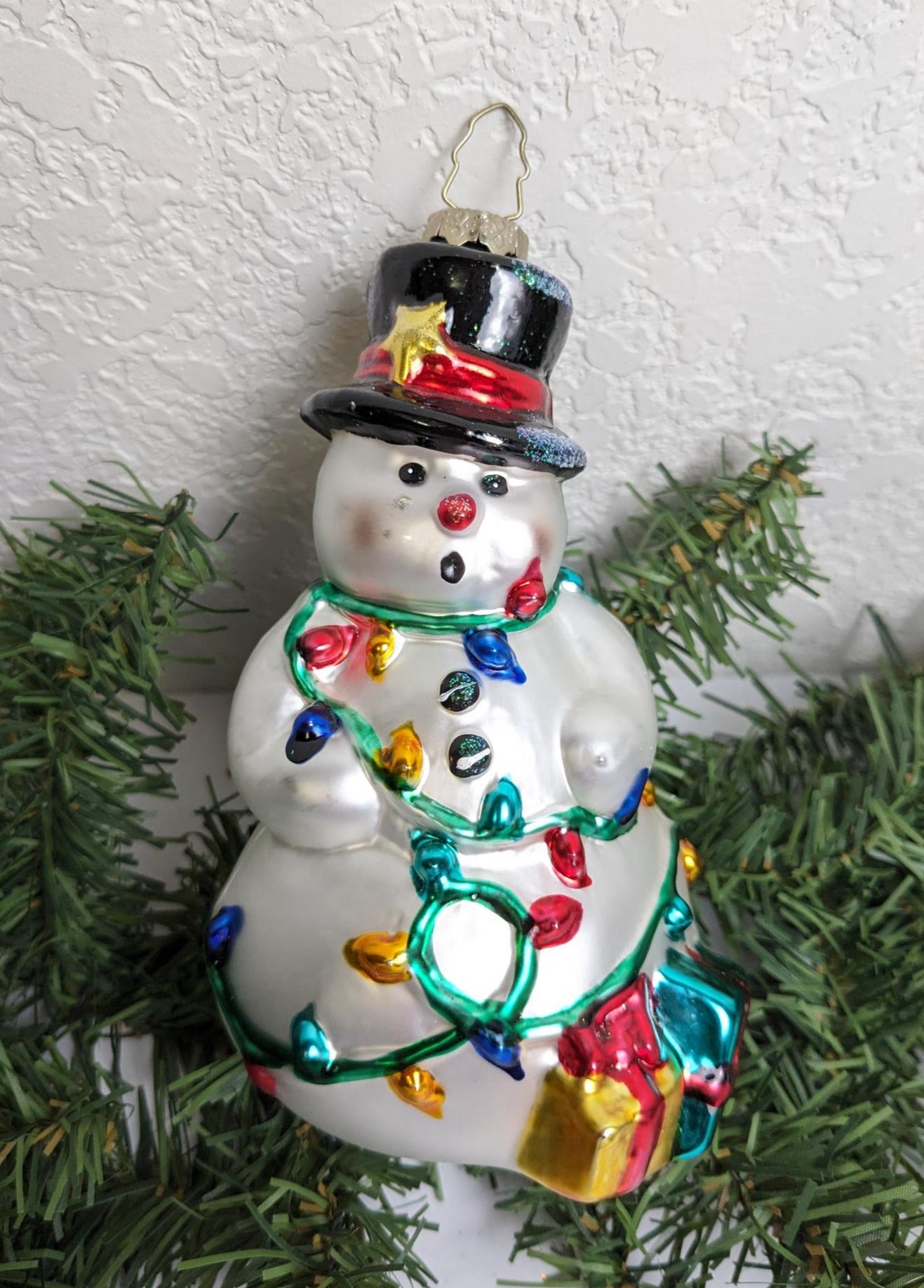Snowman Vintage 1998 BK Christmas Ornament