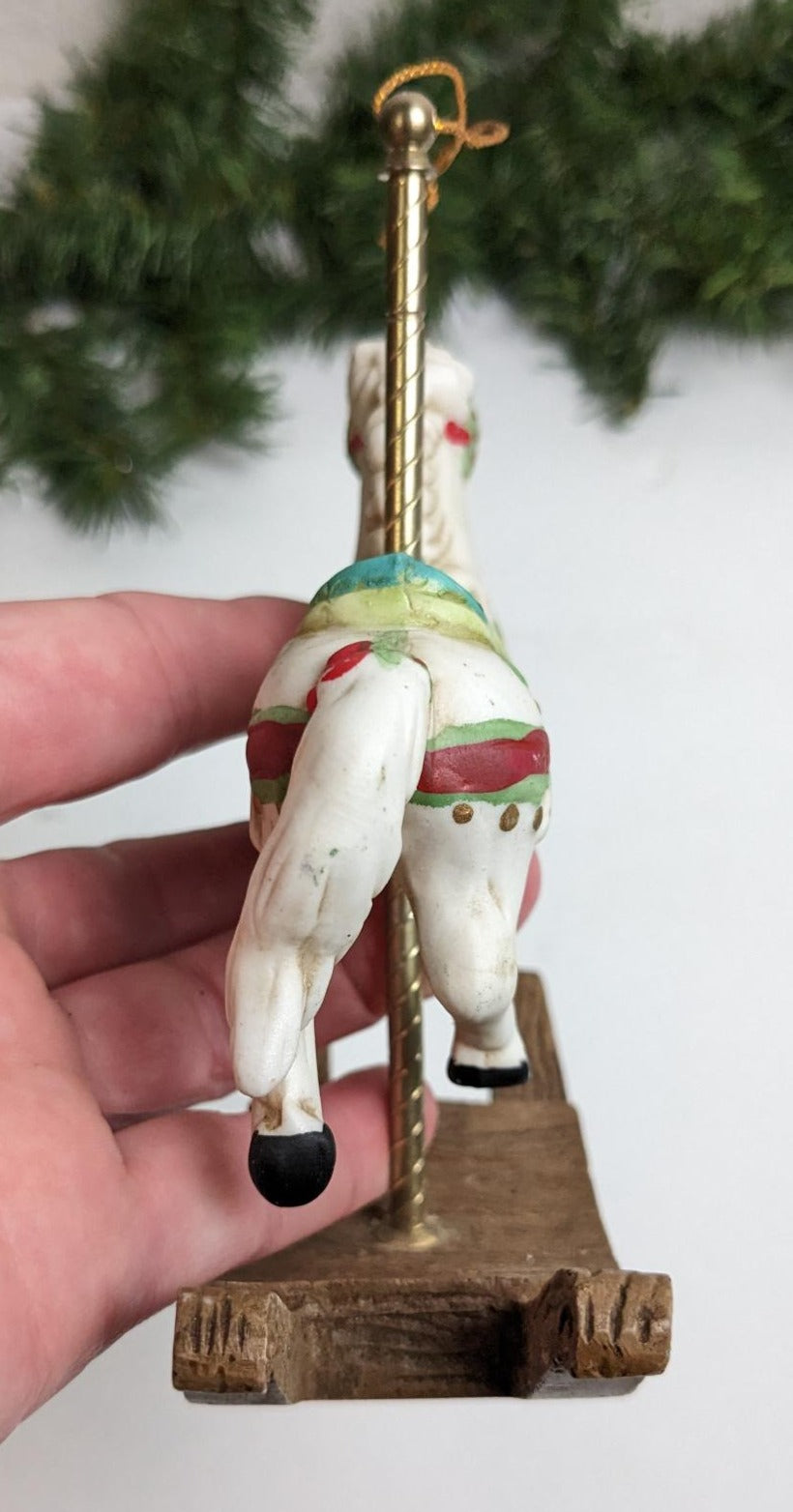 Vintage 1991 Carousel Rocking Horse Christmas Ornament